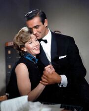 Dr No Sean Connery James Bond hugs Lois Maxwell Miss Moneypenny 8x10 Color Photo picture
