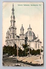 Sacramento CA-California, Catholic Cathedral, Religion Souvenir Vintage Postcard picture