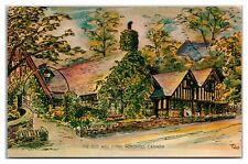 The Historic Old Mill Restaurant Watercolor Postcard picture
