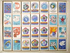 World Festival of Youth and Students Set 28 pcs Soviet Matchbox 1985 WFDY USSR picture