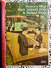 Visitor's Map San Diego Zoo & Balboa Park California 1962 Vintage picture