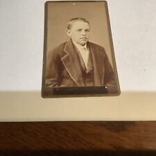 Vintage CDV Photo Boy In Suit Henry Amerman Coldwater Michigan picture