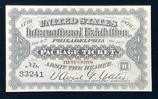 1876 Philadelphia Centennial International Expo Ticket 50 Cents (no overprint?) picture