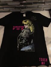 Samantha Fox Autograph Signed - Black T-Shirt  size small women USA.  “touch me” picture