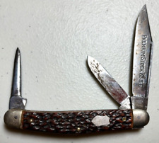 Vintage Sword & Shield Solingen Germany Stag Premium Stock Knife picture