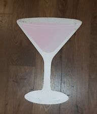 Vintage Pink Metal Martini Sign, Nice Size in VGC, Retro picture