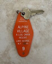 ALPINE VILLAGE Lake George NY Vintage Room Key #9 picture