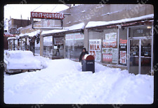 Sl86 Original Slide 1967 super market front woman snow car 742a picture