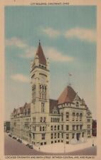 City Building Cincinnati Ohio Vintage Linen Post Card  picture