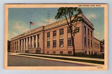 Flint MI-Michigan, United States Post Office, Antique, Vintage c1953 Postcard picture