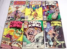 6 Conan Marvel Comic Lot Conan #64, #194 Conan the King #24, #40, #46, #47 Good picture