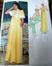 *VTG 1970s NIGHTGOWN PAJAMAS & ROBE Sewing Pattern BUST 40-42 Large picture