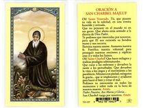 Oracion a San Charbel Majluf - Spanish - Laminated  Holy Card S24-425 picture