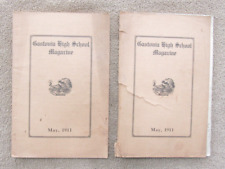 Gastonia NC High School 1911 Magazine Yearbook Pair Local Ads Literary Mag No Re picture