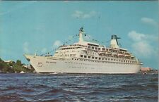 M/S Sea Venture Cruise Ship 1972 Postcard +Bermuda Stamp 6454c4 picture