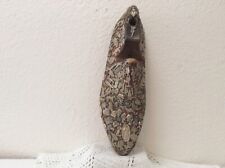 Vintage Adult Wooden Shoe Last 12”. X 3 1/2” X 4” Metal Heel And Toes Hand Made picture