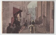 (4) c1910 Jerusalem Views: Ecce Homo, BEV, Street Scene, Traveling Merchant picture
