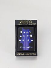 1995 XI Vintage Camel Guitar 2 Sided Black Matte Zippo Lighter Never Fired 🎸🔥 picture