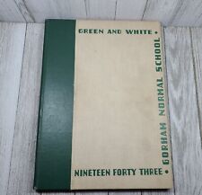 Antique College Yearbook Gorham Normal School Maine Green And White 1943 picture