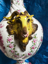 Antique French Porcelain Sceaux Very Interesting Rams Competing Colors picture