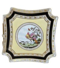 VTG Chelsea House Dog Spaniel Bird Phoenix Gold Decorative Plate Rare EUC picture