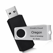 OREGON History & Genealogy -56 Books on FLASH DRIVE USB - County, Families,  OR picture