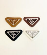 Prada Triangle Silver Leather Pendant | Bundle set of 4 (Black, White, Brown) picture