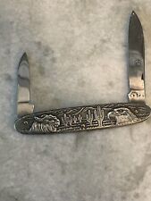 American Eagle Folding collectible Pocket Knife certificate vtg official mint picture