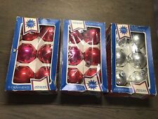 3 Boxes Vtg COLBY GLASS Ornaments 2.5