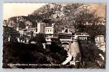 Vintage Real Photo Postcard Monaco Prince Palace Scenic View Monte-Carlo RPPC picture