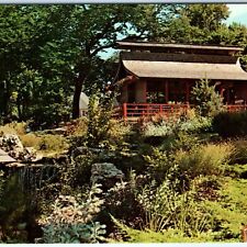 c1960s Waterloo, IA Beautiful Japanese Gardens Park Photo Chrome Postcard A62 picture