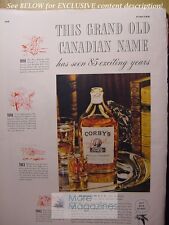 RARE 1943 Esquire Advertisement AD CORBY's Blended Whiskey WWII Era picture