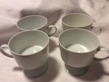 Rosenthal Stemmed  Set Of (4) Cup  White Porcelain Germany picture
