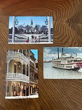 Lot Of 3 Vintage Postcards Of New Orleans, French Quarter, Paddle Boat picture