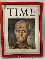 General & MOH winner Jonathan Wainwright 1944 Time magazine with signature picture