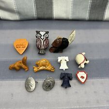 Vintage Boy Scouts Neckerchief Slides—Hand Carved-Plastic-metal-see Pics picture