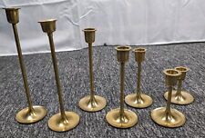 Vintage Graduated Brass Candlestick Holders Lot of 7 picture
