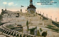 REVERE BEACH AMUSEMENT PARK, Mass  On the VIRGINIA REEL c1910 Antique Postcard picture