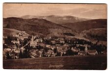 Postcard Scotland Strathpeffer view, snow capped mtns,Valentines, RPPC, churches picture