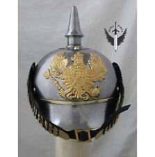 HANDMADE GERMAN PICKELHAUBE MILITARY HELMET | IMPERIAL PRUSSIAN OFFICER SPIKED picture
