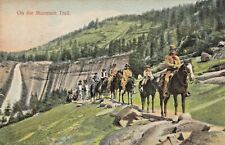Vintage Postcard   WESTERN    ON THE MOUNTAIN TRAIL  UNPOSTED picture