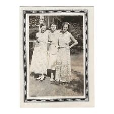 Vintage Snapshot Photo Three Women 1930s Photograph picture