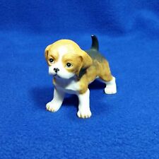 Vintage Homco Beagle Dog Figurine Brown and White Puppy Pre-Owned No Box picture