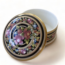 Vintage Wedgewood CLIO Porcelain Trinket Box with Lid (Floral, England, 1992) picture