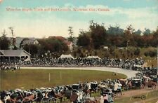 Bicycle Track & Ball Grounds Waterloo Ontario Canada c1910 Postcard picture