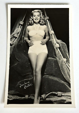 BARBARA BATES Postcard Photo B&W 1940s Swimsuit Bathing Suit Rare NEW picture