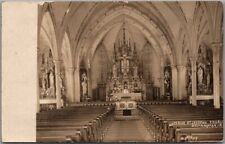 Vintage NEW HAMPTON Iowa RPPC Real Photo Postcard ST. JOSEPHS CHURCH interior picture