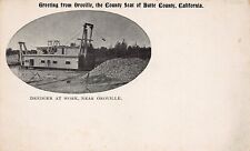 Oroville California Gold Dredger Rush Mine Feather River Lake Vtg Postcard B29 picture