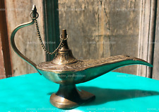 Aladin Genie Oil Lamp Vintage Aladdin Chirag Incense Burner Vintage Gift picture