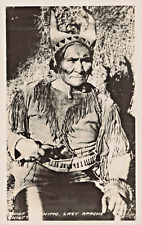 RPPC Postcard Chief Geronimo Last Apache Chief-Antique Frashers Foto Card D1 picture